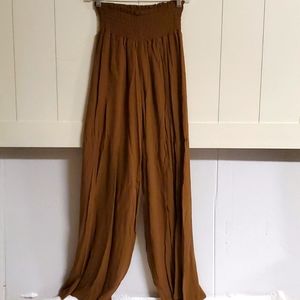 Sz. Medium Women's Long Side High Slit Flowing Spring/Summer Pants